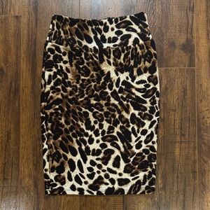 LuLaRoe Cassie Leopard Pencil Skirt